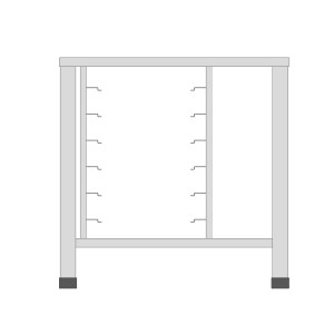 Masă pentru aparat de gătit cu aburi 3X + 4X 1/1 GN