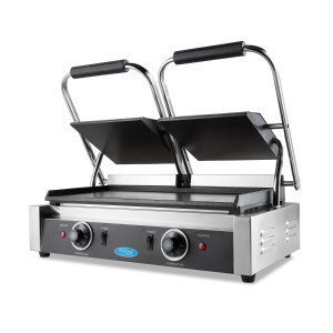 Grill Electric - Netedă - Placă de Grătar Dublă - 2 x 22 cm