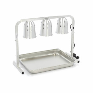 Lampă de Încălzire - 3 Zone de Încălzire - incl. 3 Lămpi și 1 x GN 2/1 Containere