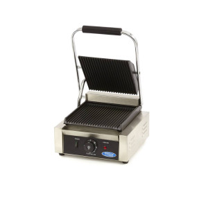 Grill Electric - Canelată - Placă de Grătar Unică - 22 cm