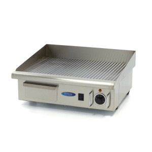 Grill cu Placă - Canelată - 55 cm - cu Spațiu de Scurgere Grill cu Placă - Canelată - 55 cm - cu Spațiu de Scurgere