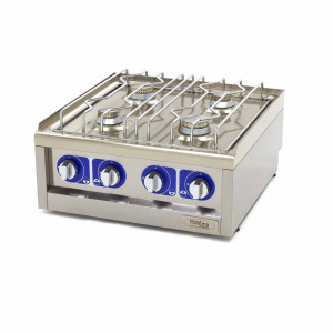 Aragaz de Calitate Comercială - 2 Arzătoare - Unitate Dublă - 60 cm Adâncime - Gaz