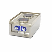 Aragaz de Calitate Comercială - 2 Arzătoare - Unitate Unică - 60 cm Adâncime - Electric Aragaz de Calitate Comercială - 2 Arzătoare - Unitate Unică - 60 cm Adâncime - Electric