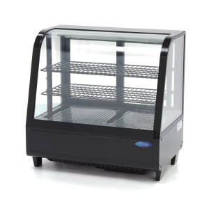 Vitrină Frigorifică Rotundă - 100 L - 68 cm - Ușă Glisantă Spate